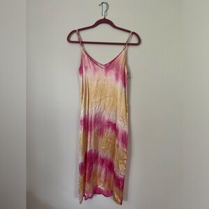 Forever 21 Pink and Yellow Gradient Maxi Dress